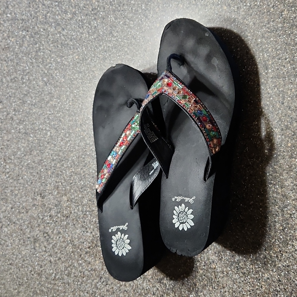 Bling wedge flip flop